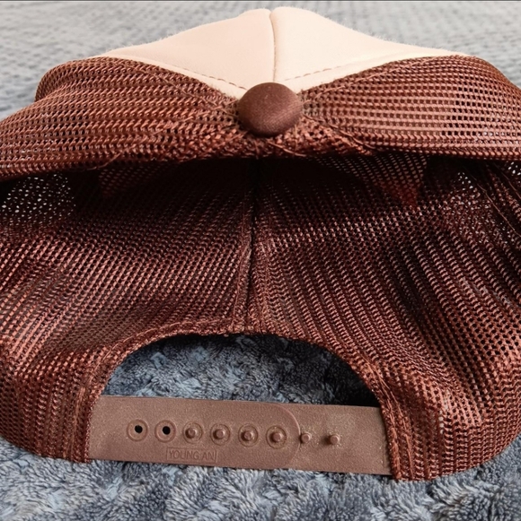 Vintage 90s Foam Mesh Trucker Snap Back Hat Cap Medford Oklahoma Mechanic Truck - Picture 4 of 8